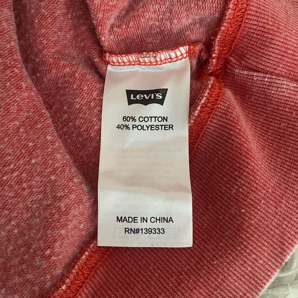 {Levi's} Mineral Wash SF CAL Sun Sweatshirt in Red - Womens Medium - Picture 9 of 9
